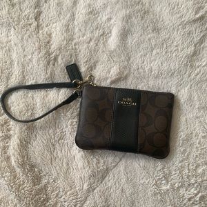 Brown Coach Wristlet